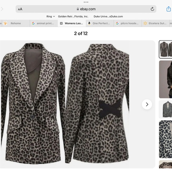 CAbi animal print fitted jacket NWOT - Picture 4 of 13